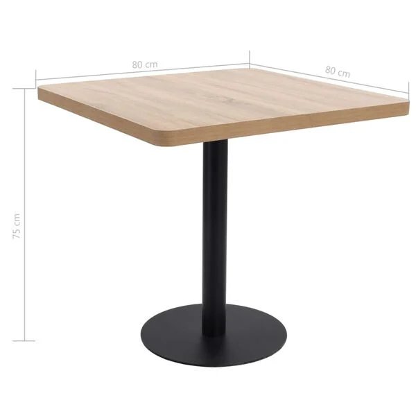 Apvalus virtuvės stalas bistro stiliumi su MDF stalviršiu