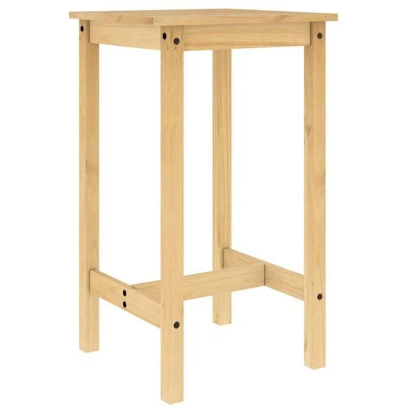 Baro baldų komplektas, 3 dalių, pušies medienos masyvas Ruda 57 cm Baro stalas + 2x baro kėdės nuotrauka 12