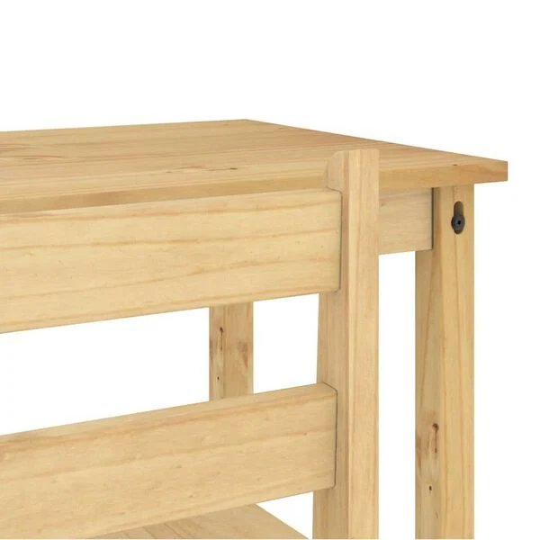 Baro baldų komplektas, 3 dalių, pušies medienos masyvas Ruda 57 cm Baro stalas + 2x baro kėdės nuotrauka 13