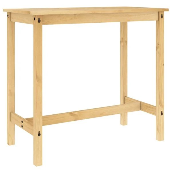 Baro baldų komplektas, 3 dalių, pušies medienos masyvas Ruda 112 cm Baro stalas + 2x baro kėdės nuotrauka 12