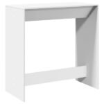 Baro stalas, baltos spalvos, 102x50x103,5cm, apdirbta mediena Balta 102 cm nuotrauka 1
