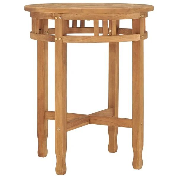 Medinis bistro stalas iš tikmedžio masyvo 60x60 cm