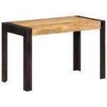 medinis valgomojo stalas iš mango medienos masyvo rudos spalvos