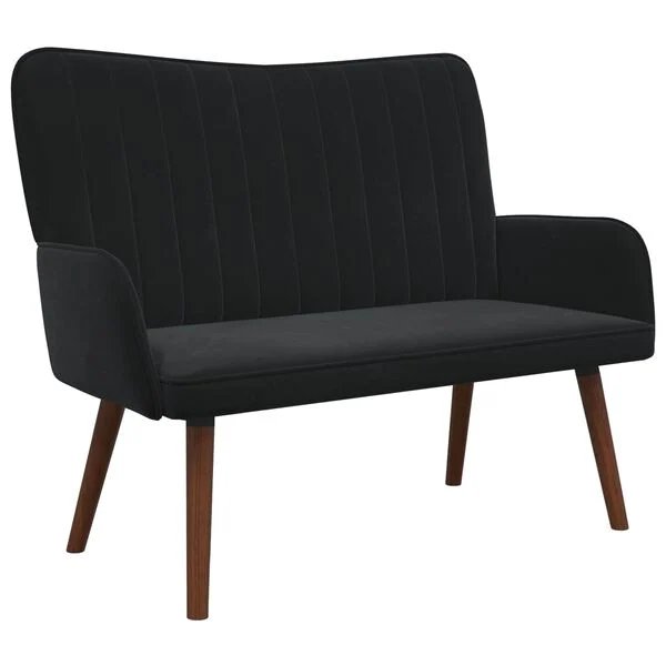Opto.lt dvivietė sofa juoda, vaizdas iš priekio