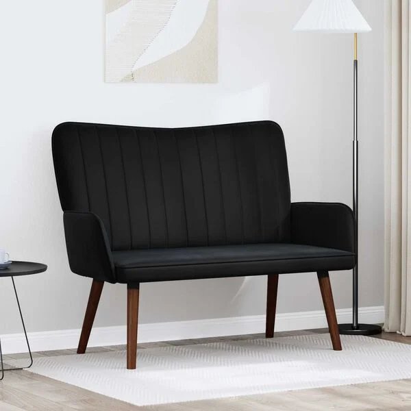 Opto.lt dvivietė sofa juoda, šoninis vaizdas