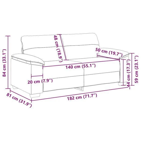Kapučino spalvos dvivietė sofa Opto.lt pokalbiams ir poilsiui
