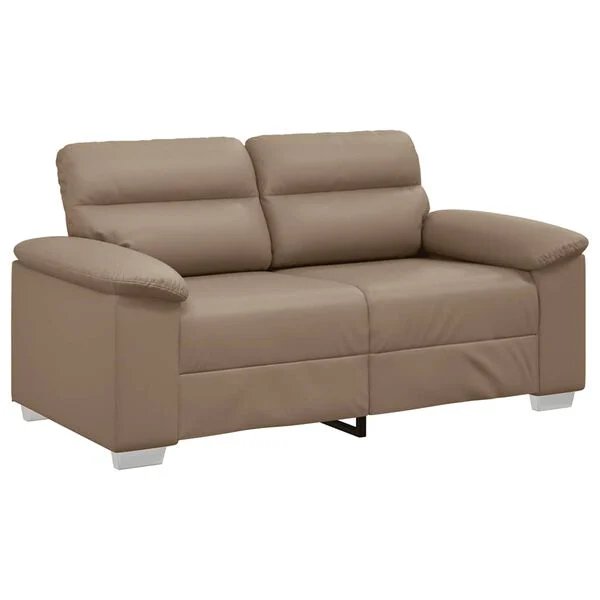 Kapučino spalvos dvivietė sofa Opto.lt, 160x81x84 cm, dirbtinė oda