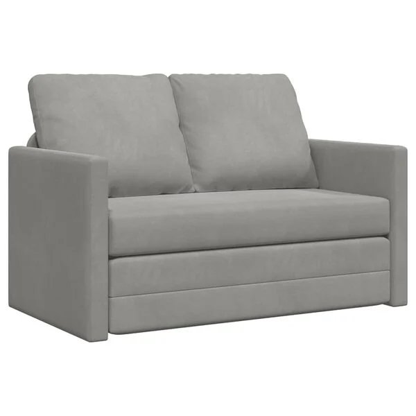 Opto.lt grindų sofa-lova šviesiai pilka, vaizdas iš priekio