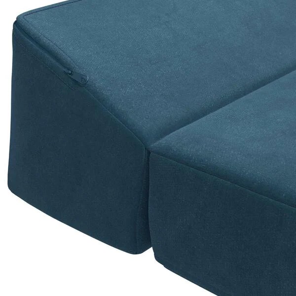 Nuimamas užvalkalas su užtrauktuku mėlynoje sofa lovoje