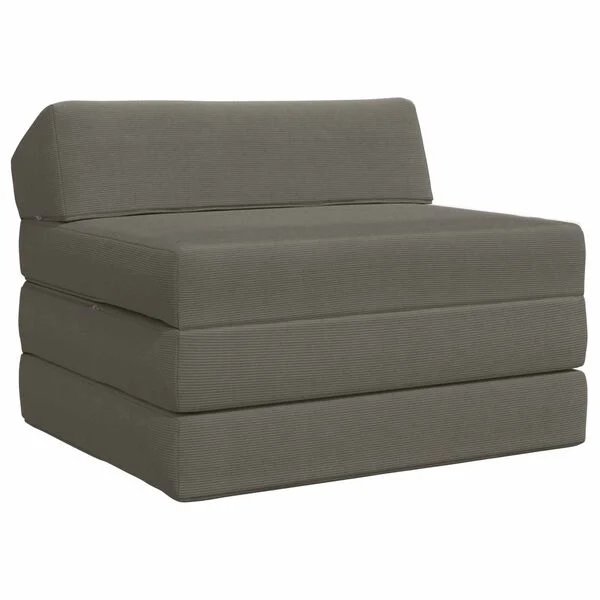 Sulankstoma sofa lova šviesiai pilka, matmenys 200x70x10 cm