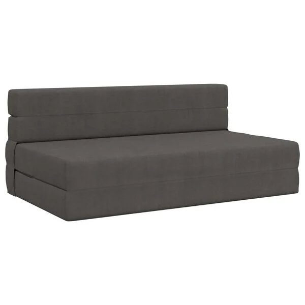 Sulankstoma sofa lova tamsiai pilka, vaizdas iš priekio