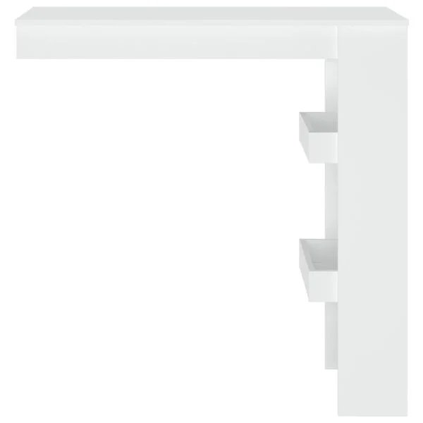 Sieninis baro staliukas, baltas, 102x45x103,5cm, mediena Balta nuotrauka 3