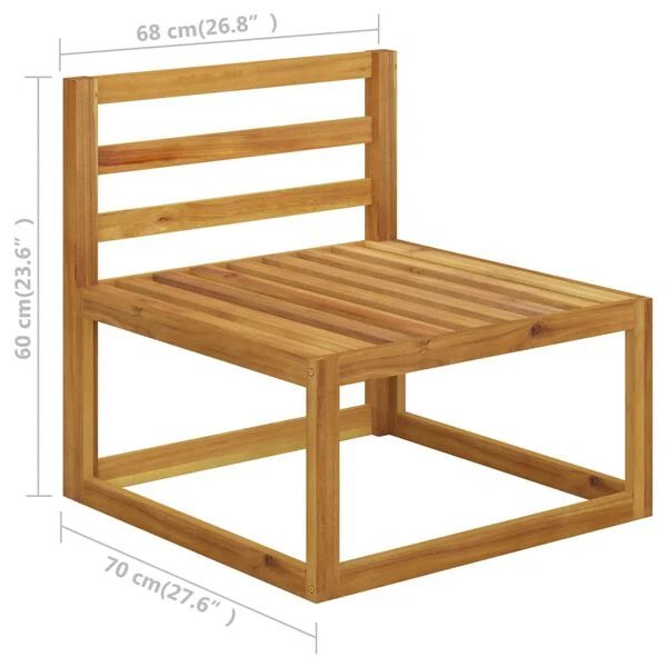 Sodo komplektas su pagalvėmis, 12 dalių, kreminis, akacija Kreminė 3x kampinės sofos + 5x vidurinės sofos + krėslas + 2x pakojos + staliuku nuotrauka 8
