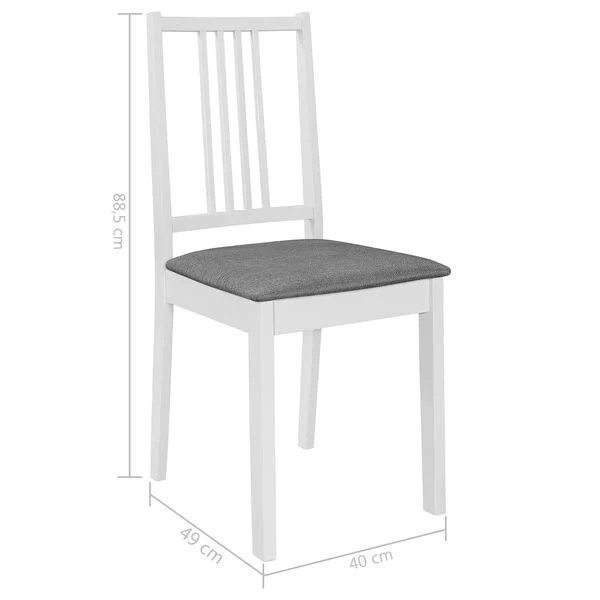 Valgomojo baldų komplektas, 3d., baltos sp., MDF Balta 2 nuotrauka 14