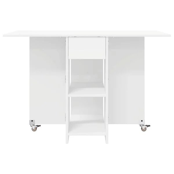 Valgomojo stalas 115 x 70 x 75 cm Apdirbta mediena Balta Balta nuotrauka 6