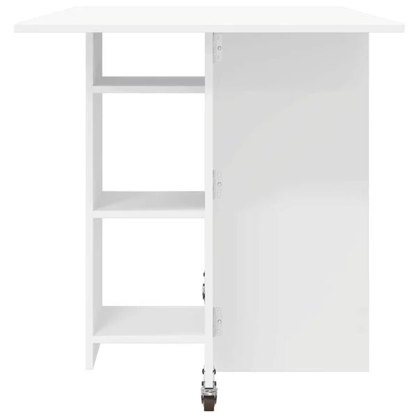 Valgomojo stalas 115 x 70 x 75 cm Apdirbta mediena Balta Balta nuotrauka 7
