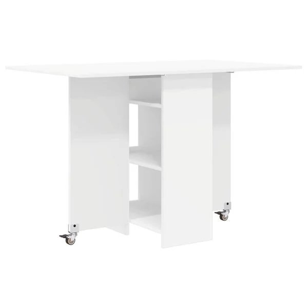 Valgomojo stalas 115 x 70 x 75 cm Apdirbta mediena Balta Balta nuotrauka 8