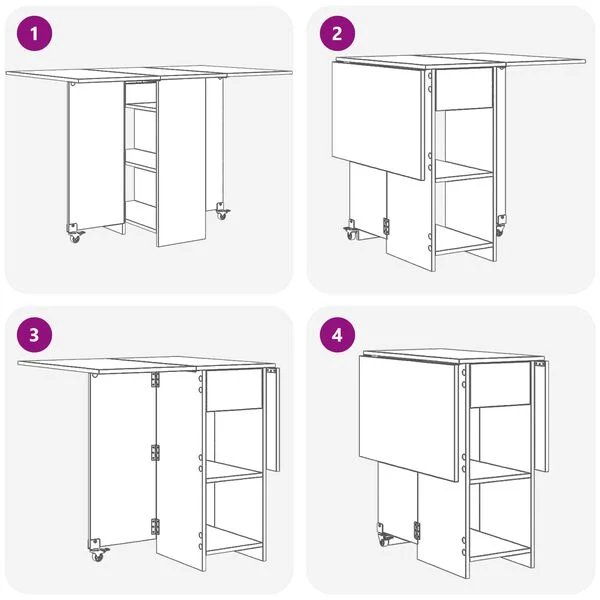 Valgomojo stalas 115 x 70 x 75 cm Apdirbta mediena Balta Balta nuotrauka 10