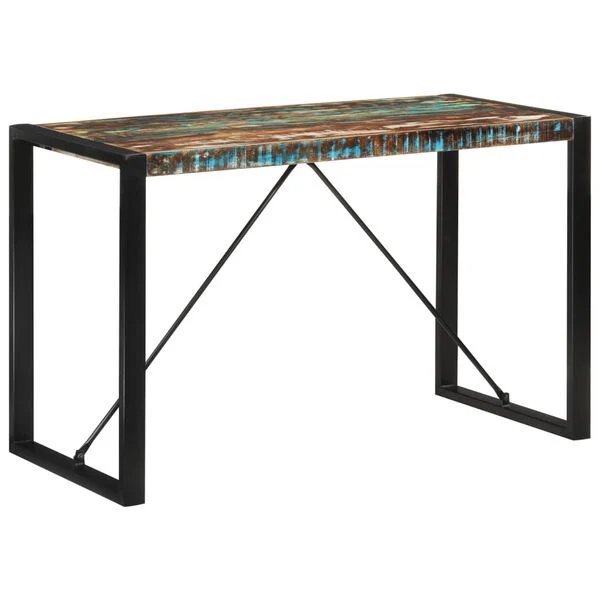 Valgomojo stalas, 120x55x76cm, perdirbtos medienos masyvas Juoda 120 x 55 x 76 cm perdirbtos medienos masyvas nuotrauka 10