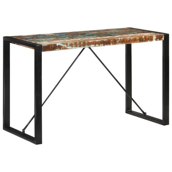 Valgomojo stalas, 120x55x76cm, perdirbtos medienos masyvas Juoda 120 x 55 x 76 cm perdirbtos medienos masyvas nuotrauka 9