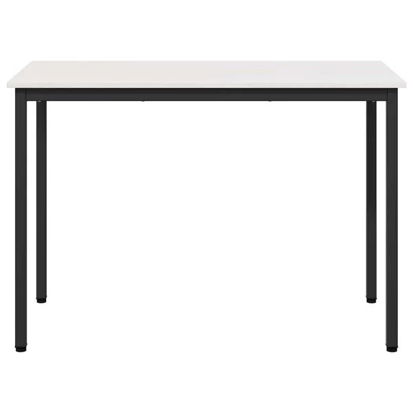 Valgomojo stalas Balta 110 x 55 x 75 cm Kietos pušies mediena Balta 110 x 55 x 75 cm nuotrauka 5