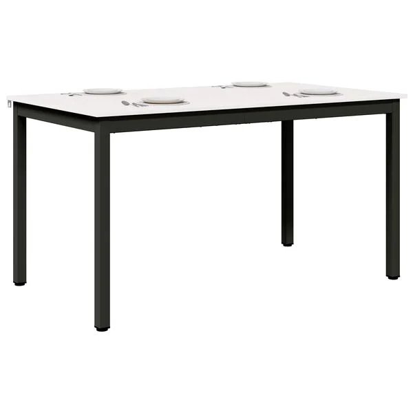 Valgomojo stalas Balta 140 x 80 x 75 cm Kietos pušies mediena Balta 140 x 80 x 75 cm nuotrauka 3