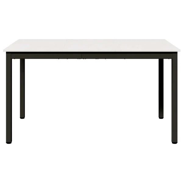 Valgomojo stalas Balta 140 x 80 x 75 cm Kietos pušies mediena Balta 140 x 80 x 75 cm nuotrauka 5