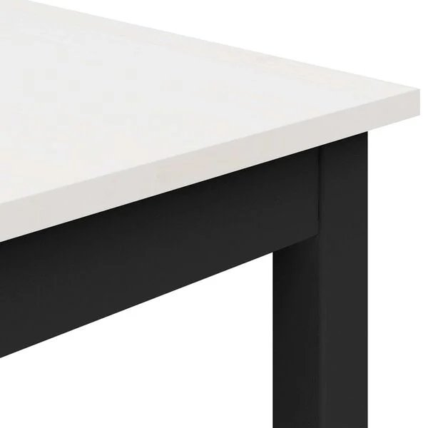 Valgomojo stalas Balta 150 x 90 x 75 cm Kietos pušies mediena Balta 150 x 90 x 75 cm nuotrauka 7