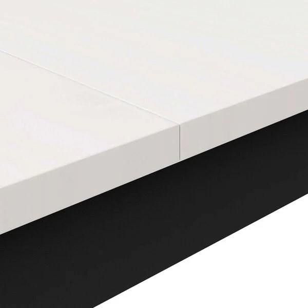 Valgomojo stalas Balta 150 x 90 x 75 cm Kietos pušies mediena Balta 150 x 90 x 75 cm nuotrauka 8