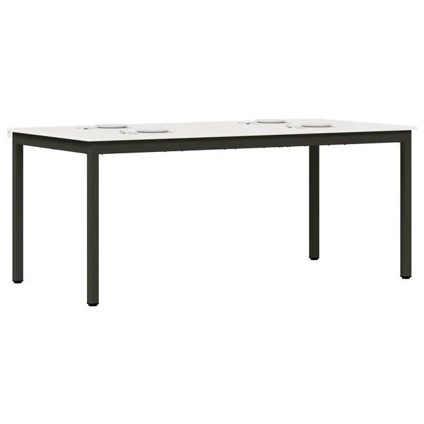 Valgomojo stalas Balta 180 x 90 x 75 cm Kietos pušies mediena Balta 180 x 90 x 75 cm nuotrauka 3