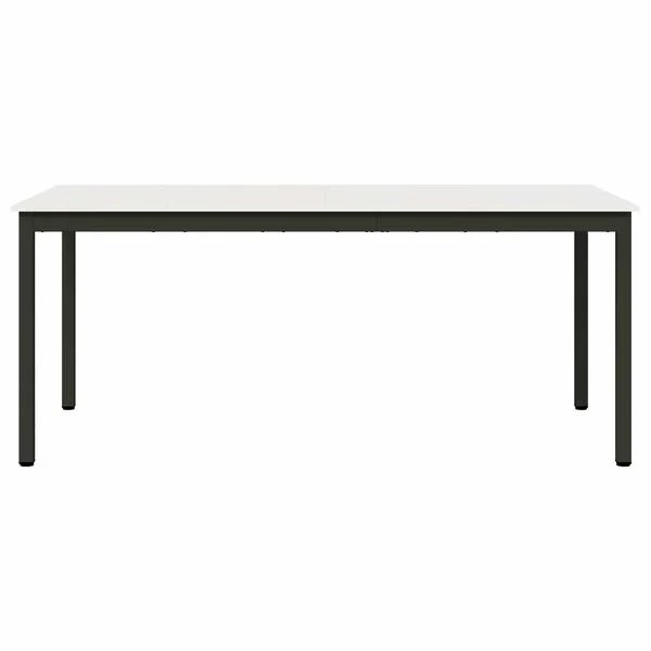 Valgomojo stalas Balta 180 x 90 x 75 cm Kietos pušies mediena Balta 180 x 90 x 75 cm nuotrauka 5