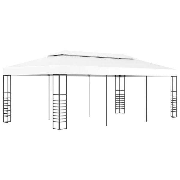 vidaXL balta pavėsinė 6x3m lauke