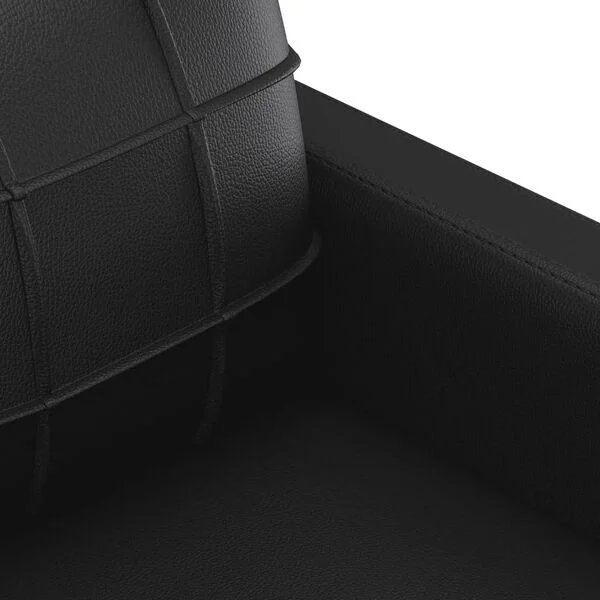 Trivietė ir dvivietė sofa juodos spalvos komplekte