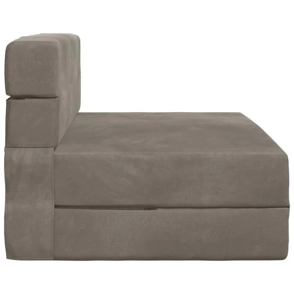 Sulankstoma sofa lova šviesiai pilka, audinio tekstūra