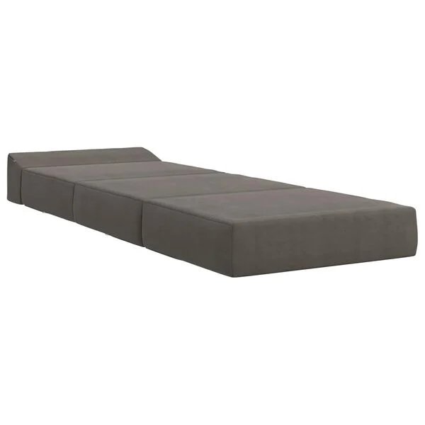Sulankstoma sofa-lova šviesiai pilka, detalė su užtrauktuku