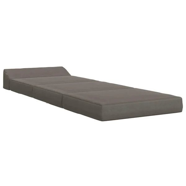 Sulankstoma sofa lova paversta į čiužinį šviesiai pilkos spalvos