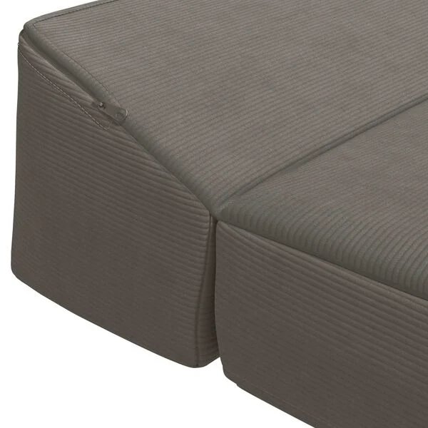 Sulankstoma sofa lova su kordūriniu audiniu šviesiai pilka