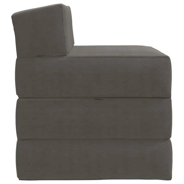 Sulankstoma sofa-lova šviesiai pilka, kordūrinis audinys