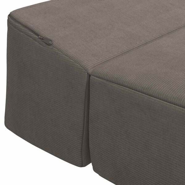 Sulankstoma sofa-lova šviesiai pilka, naudojimas svetainėje