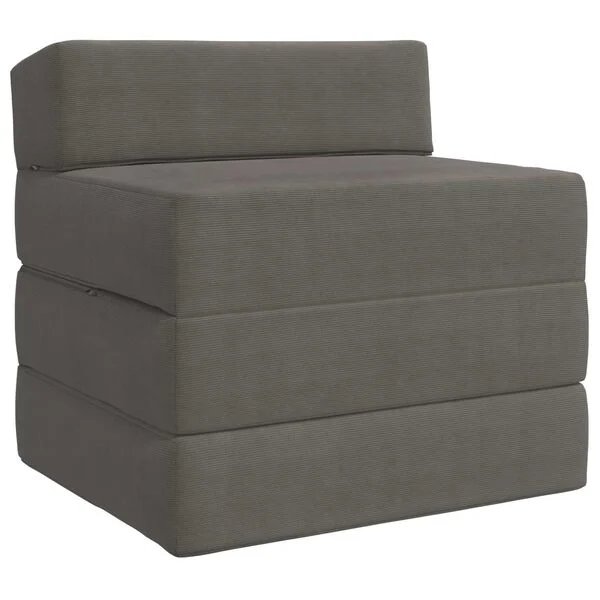 Sulankstoma sofa-lova šviesiai pilka, matmenys 200x70x15 cm