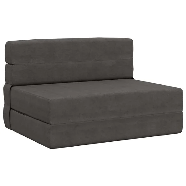 Sulankstoma sofa lova tamsiai pilka vidaXL, vaizdas iš priekio