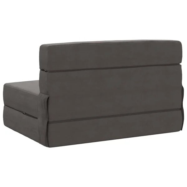Sulankstoma sofa lova tamsiai pilka svetainės interjere