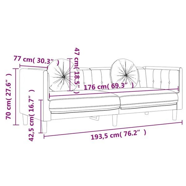 vidaXL Trivietė sofa vyno raudonos spalvos aksomas - interjero pavyzdys