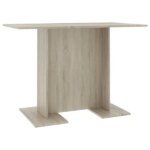 Virtuvinis stalas sonoma ąžuolo spalvos su minimalistiniu dizainu