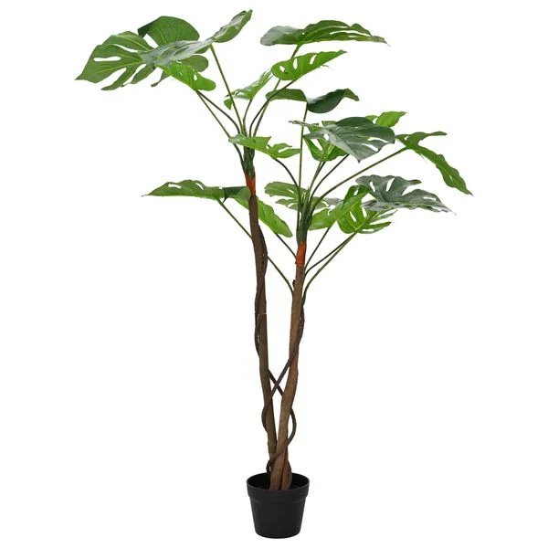 Stabilus plastikinis vazonas su dirbtiniu Monstera augalu