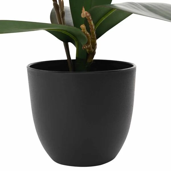 Rožinė dirbtinė orchidėja kambario interjere