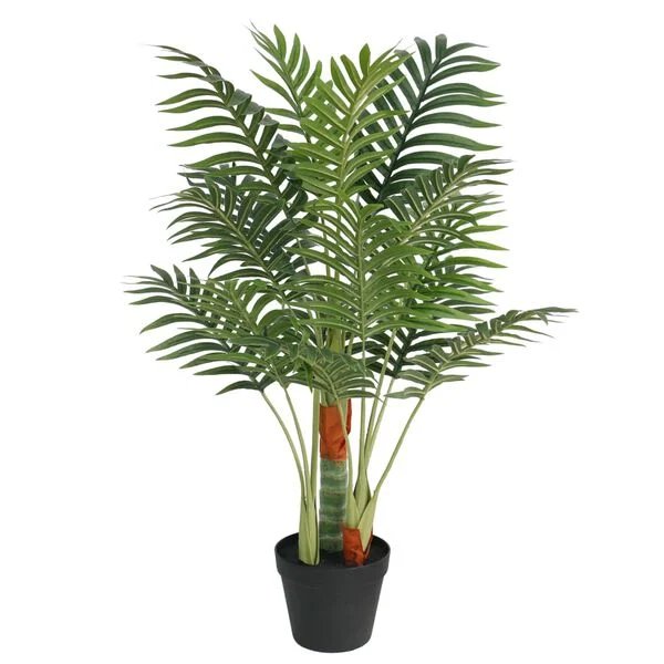 Dirbtinė palmė su trimis kamienais, žalia, 85 cm
