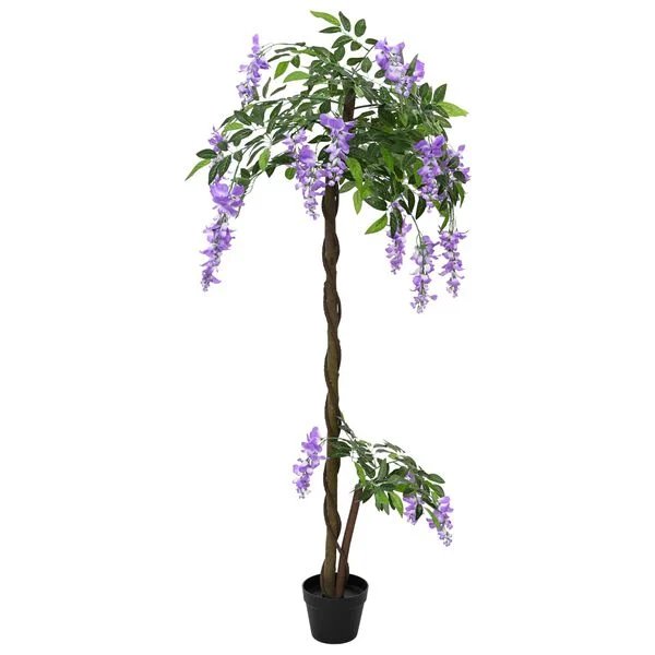 tikroviškas dirbtinis pupos gėlių medis violetine spalva