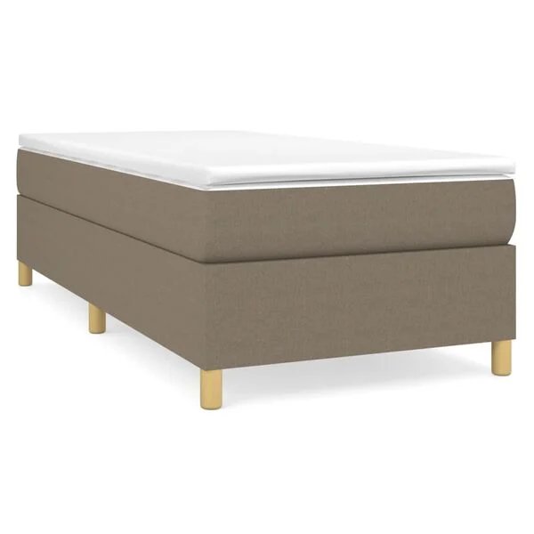 vidaXL lovos rėmas taupe spalvos, 90x190 cm, vaizdas iš priekio