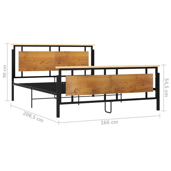vidaXL prekės ženklas metaliniam lovos rėmui 160x200 cm